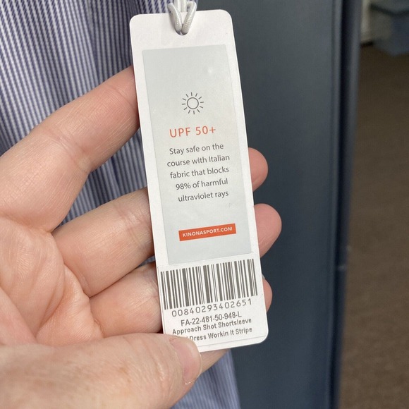 KINONA APPROACH SHOT SHORTSLEEVE GOLF DRESS - WORKIN IT STRIPE (b34.5) - Picture 7 of 8